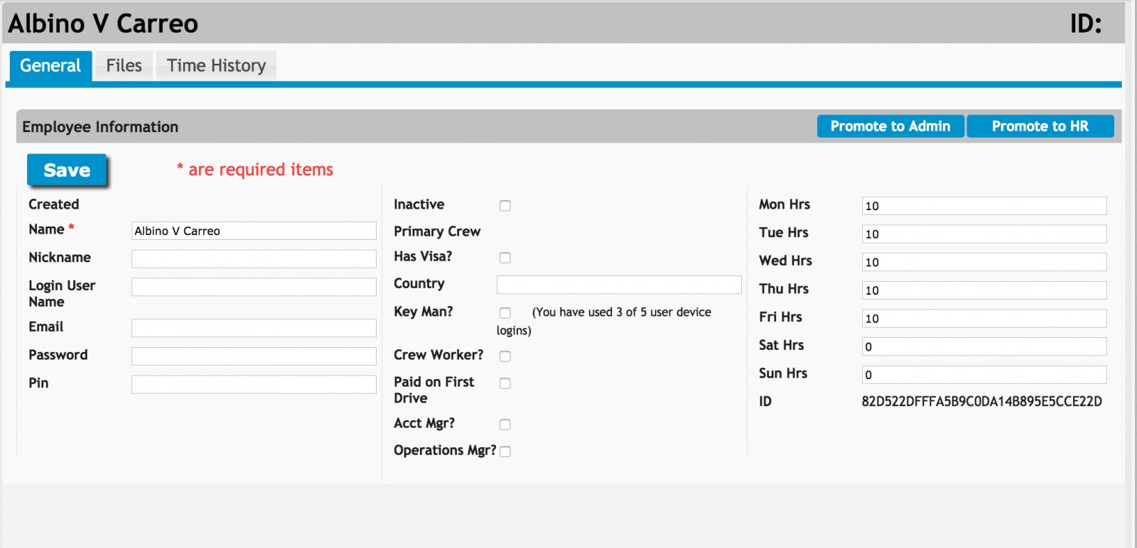 keep track of work hours